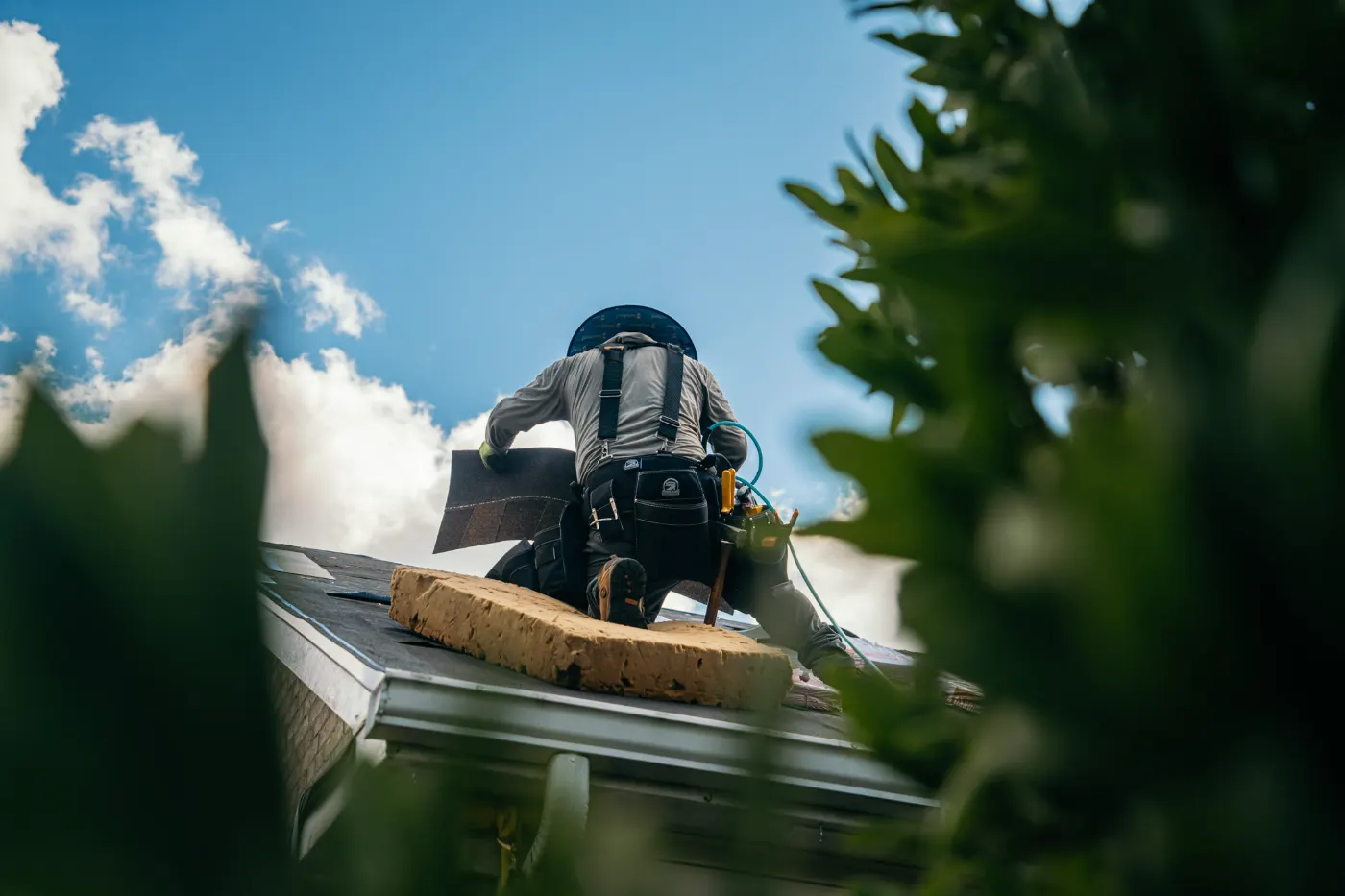 Flashing and seam work in Hickory Ridge Village