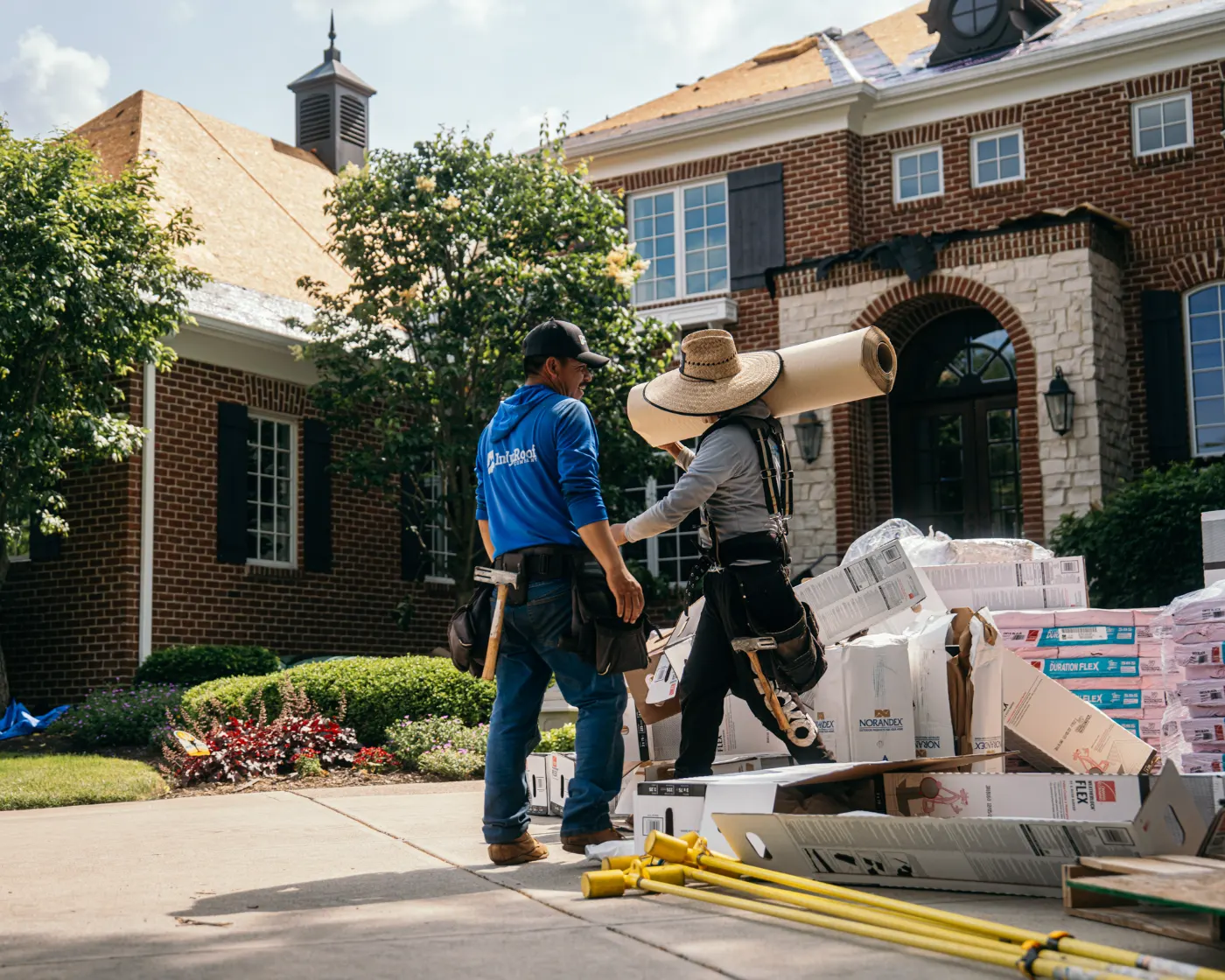 Commercial roof inspection documented in Hickory Ridge Village